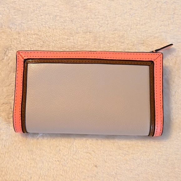 EUC Kate Spade New York Braylon Patterson Drive Leather Bifold Beige Multicolor - Picture 2 of 6